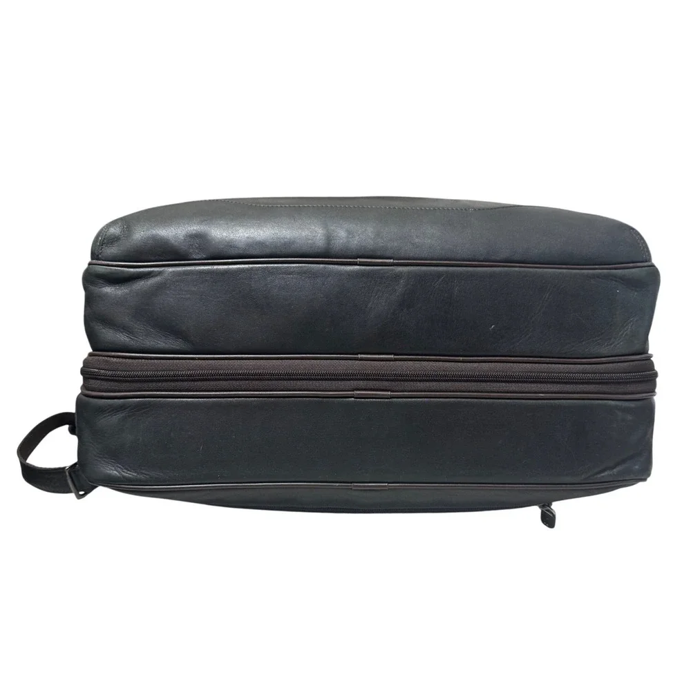 Hartmann Briefcase Mens Large Black Vintage Leather Laptop Messenger Bag